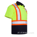 Alta visibilidade do trabalho camiseta de segurança camisa amarela